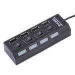 USB хъб No Brand USB 2.0 7 Порта Черен - 12054 - 02