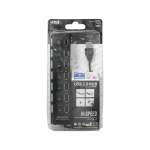 USB хъб No Brand USB 2.0 7 Порта Черен - 12054 - 04