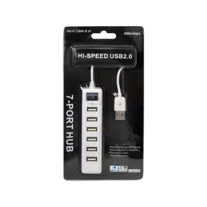 USB хъб No Brand USB 2.0 7 Порта Черен - 12057 - 02