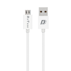 Кабели за данни DeTech 10бр. Micro USB 1.0m Бял - 14143