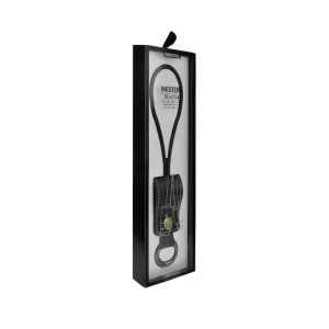 Кабел за данни micro USB Remax RC-034I ключодържател естествена кожаЧерен - 14341 - 02