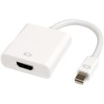 Преходник DeTech Mini DP M - HDMI F 10см Бял - 18154