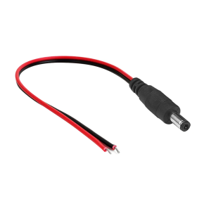 DC кабел DeTech 5.5x2.1 M 0.3m Черен - 18369