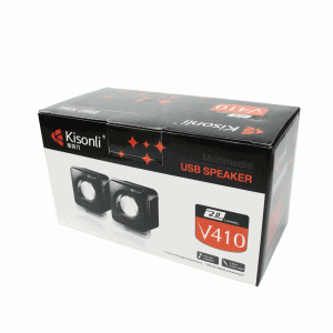 Тонколони Kisonli V410 3W*2 USB Черни - 22044 - 02