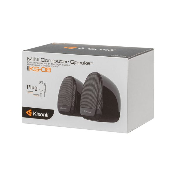 Тонколони Kisonli KS-08 2x3W USB Черен - 22158 - 03