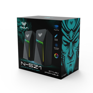 Тонколони Aula N-521 2x3W USB RGB Черен - 22181 - 02