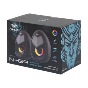 Тонколони Aula N-69 2x3W USB RGB Черен - 22183 - 02