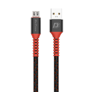 Кабел за данни DeTech DE-C25M Micro USB 1.0m Черен - 40106