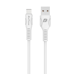 Кабел за данни DeTech DE-C27C Type-C 1.0m Бял - 40111