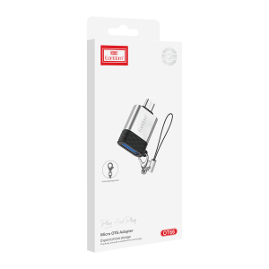 Преходник Earldom ET-OT66 USB F към Micro USB OTG Сребрист - 40208 - 02