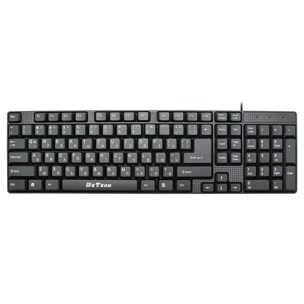 Клавиатура DeTech DE6079 USB Кирилизирана Черен - 6079 Клавиатура DeTech DE6079 USB Кирилизирана Черен - 6079