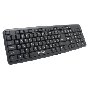 Клавиатура DeTech DE6149UG USB Гръцка стандартизация Черен - 6190 - 02