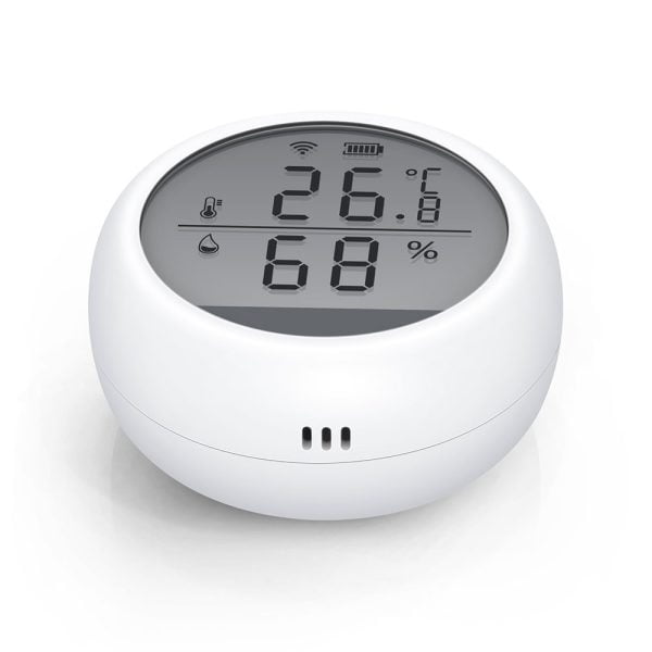 Смарт сензор No brand PST-WSD400B За температура и влажност LCD екран Wi-Fi Tuya Smart Бял - 91010 - 05