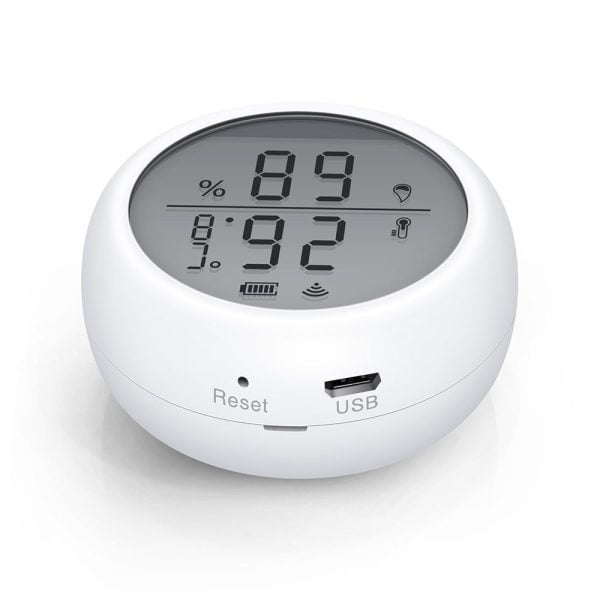 Смарт сензор No brand PST-WSD400B За температура и влажност LCD екран Wi-Fi Tuya Smart Бял - 91010 - 06