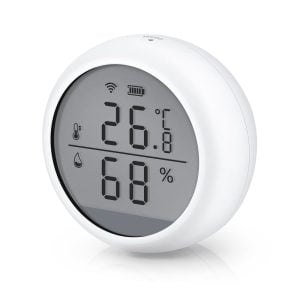 Смарт сензор No brand PST-WSD400B За температура и влажност LCD екран Wi-Fi Tuya Smart Бял - 91010