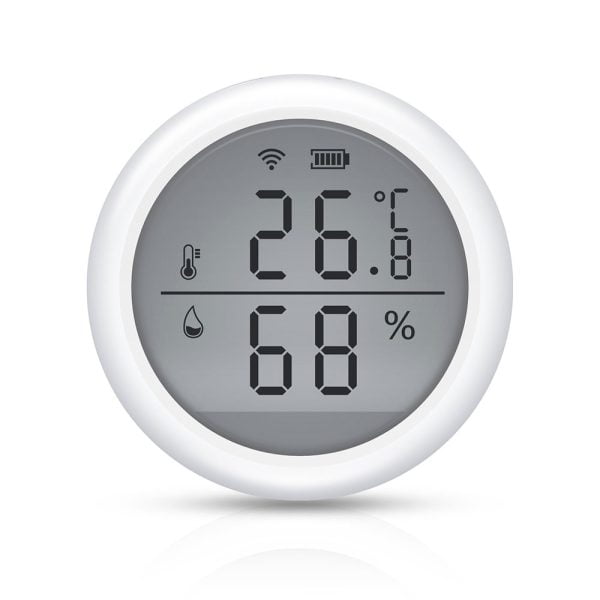 Смарт сензор No brand PST-WSD400B За температура и влажност LCD екран Wi-Fi Tuya Smart Бял - 91010 - 03