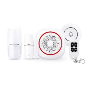 Смарт алармена система No brand PST-H3 5в1 Wi-Fi Tuya Smart Бял - 91011