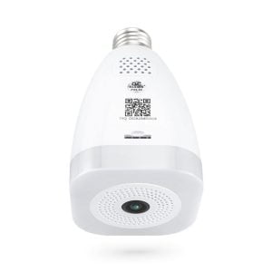 Смарт охранителна камера No brand PST-F30A-3MP 3.0Mp Fisheye За фасунга E27 Wi-Fi Tuya Smart Бял - 91030 - 02