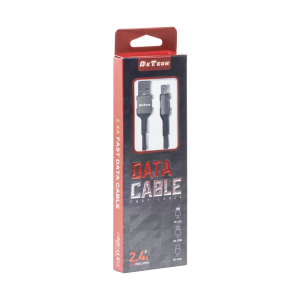 Кабел за данни DeTech DE-C39C Type-C 1.0m Черен - 40202 - 02