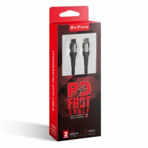 Кабел за данни DeTech DE-43CC2 Type-C - Type-C PD 2.0m Черен - 40265 - 02