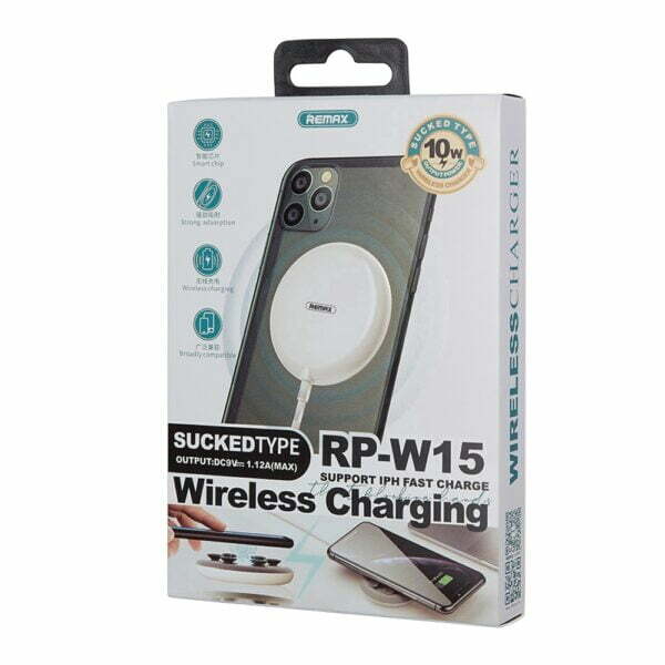 Безжично зарядно устройство Remax RP-W15 Qi 10W Вакуум Бял - 40300 - 02