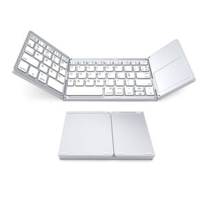 Клавиатура No brand B033 Тъчпад Сгъваема Bluetooth Бял - 6178 - 02