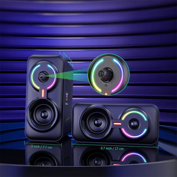 Тонколони Onikuma L6 2x5W USB RGB Черен - 22216 - 05