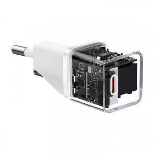 Мрежово зарядно устройство Baseus GaN5S Fast Charger 1C 20W 1 x Type-C F Бял - 40407 - 02