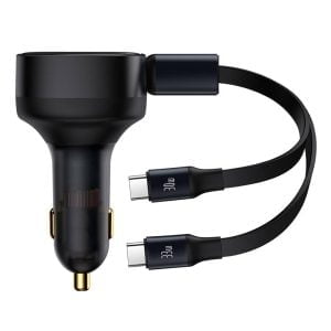 Зарядно устройство за кола Baseus Enjoyment Pro 33W 2xType-C Кабел Черен - 40500