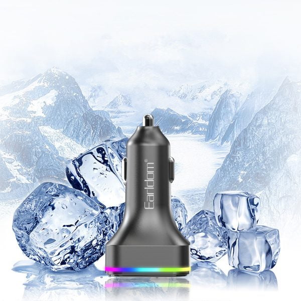 FM Трансмитер Earldom ET-M95 Bluetooth USB Type-C 3.1A С кабел 3 в 1 Черен - 17769 - 02