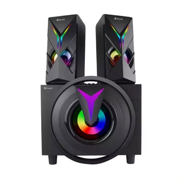 Тонколони Kisonli TM-1000U Bluetooth USB AUX SD FM 8W+2x4W Черен - 22220 - 02