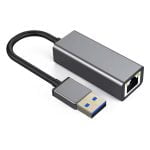 Мрежов адаптер DeTech USB 2.0 - RJ45 100Mbps Сив - 17832