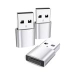 Преходник DeTech USB C (F)– USB(M) OTG Сив - 17856 - 03