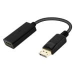 Преходник DeTech DisplayPort - HDMI Черен - 17858
