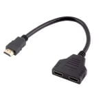 Сплитер DeTech HDMI (M) - 2*HDMI(F) Черен - 17861