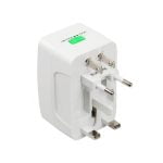 Универсален преходник - зарядно No brand 2xUSB 1хUSB-C 1.0A EU/US/UK/AU към EU/US/UK/AU 220V Бял - 17892 - 02