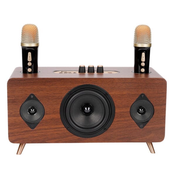 Тонколона Kisonli G105 Караоке Bluetooth USB SD AUX Кафяв - 22304 - 04