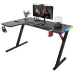Геймърско бюро No brand P201 4 в 1 RGB Черен - 74003