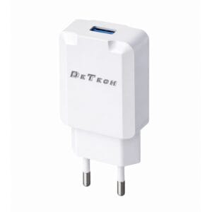 Мрежово зарядно устройство DeTech DE-36 5V/1A 220V 1 x USB Бял - 40537