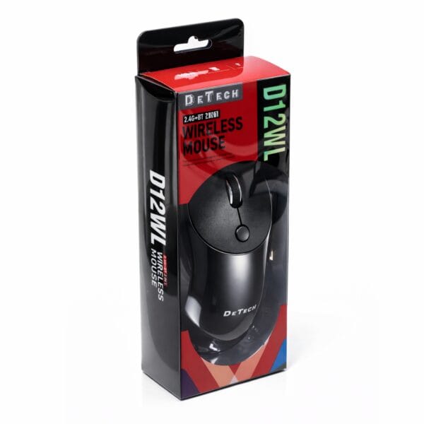 Мишка DeTech D12WL Безжична USB Черен - 782 - 03
